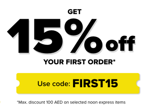 Get 15% OFF Your First Order at Noon UAE - OTLOB COUPONS